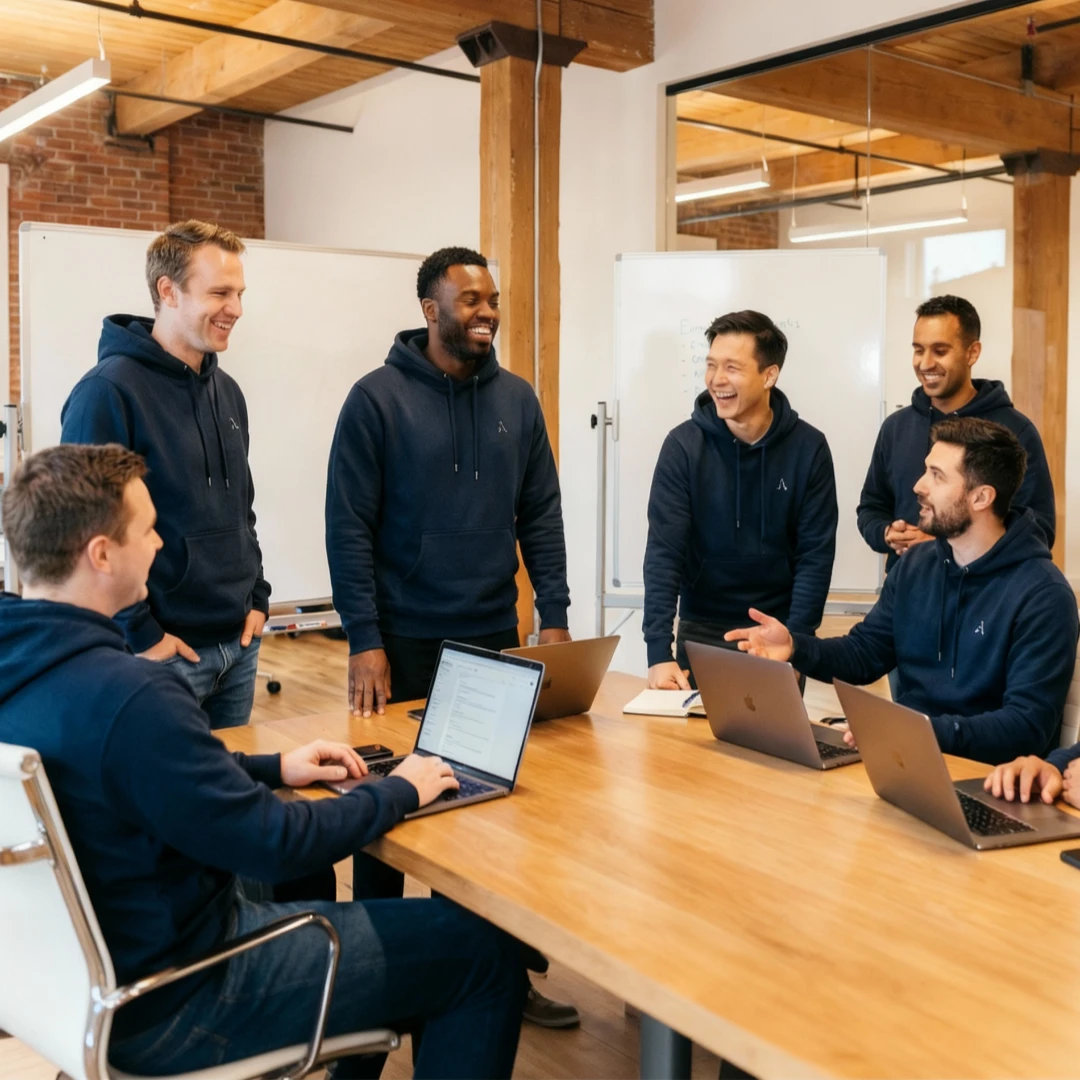 Corporate Team in Custom Polos