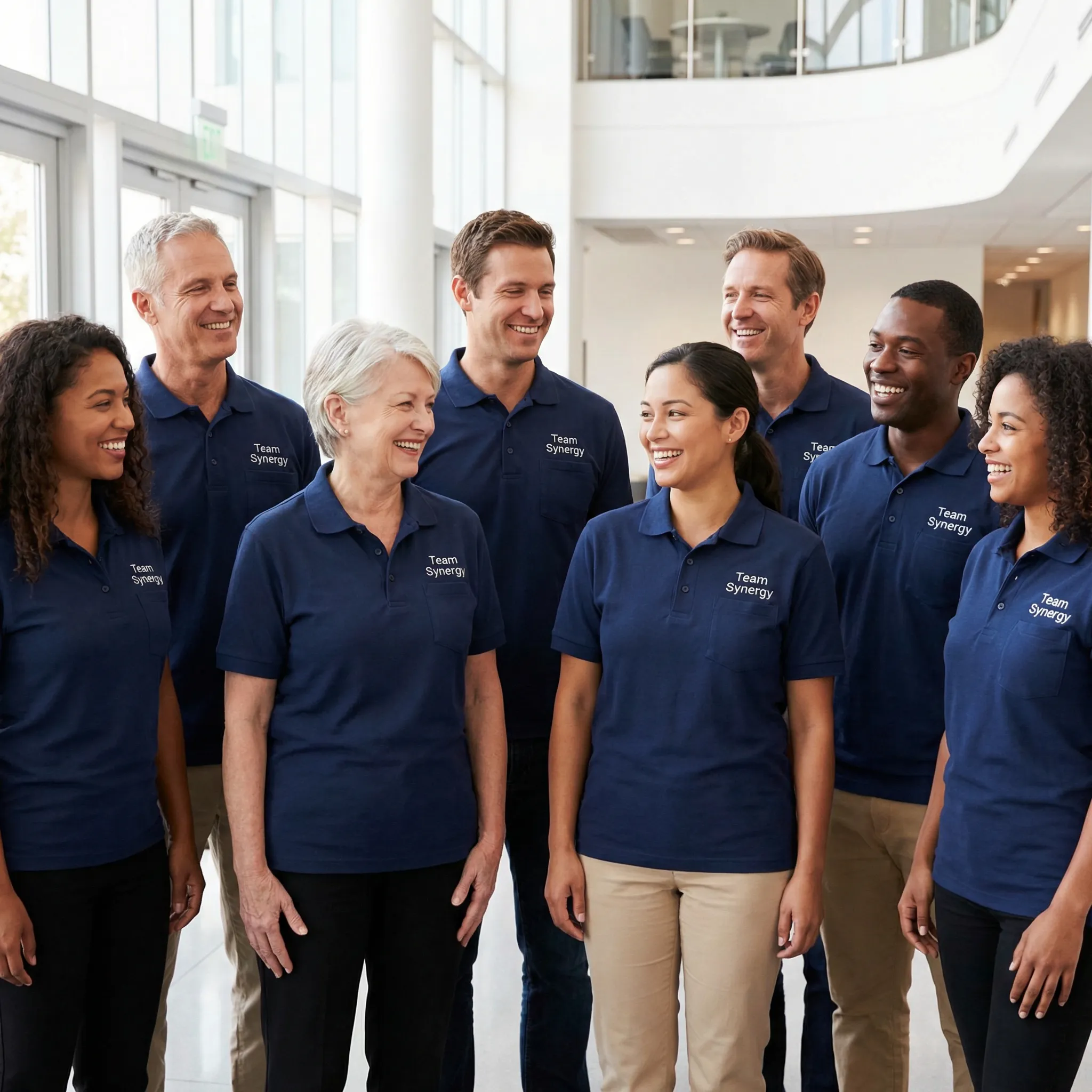 Corporate Team in Custom Polos